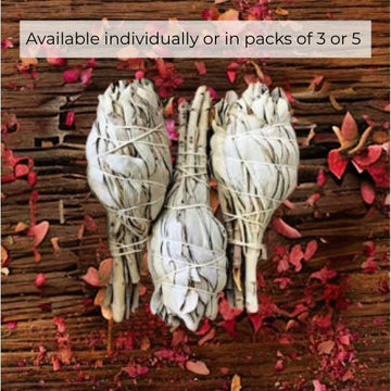 Three Organic Sage Smudge sticks for cleansing and purifying